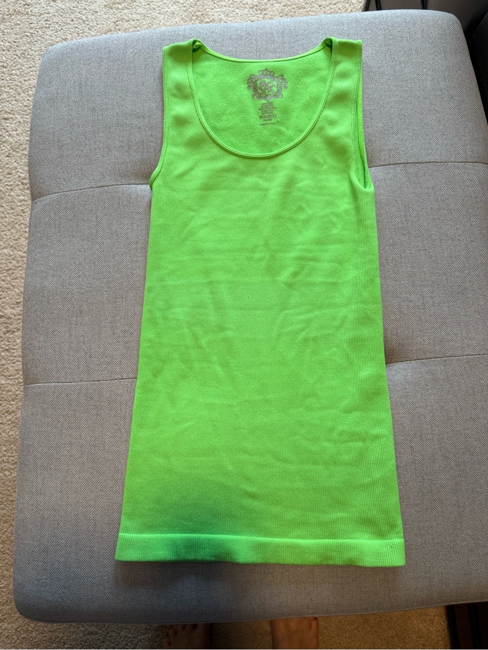 Neon Green Ribbed Tank